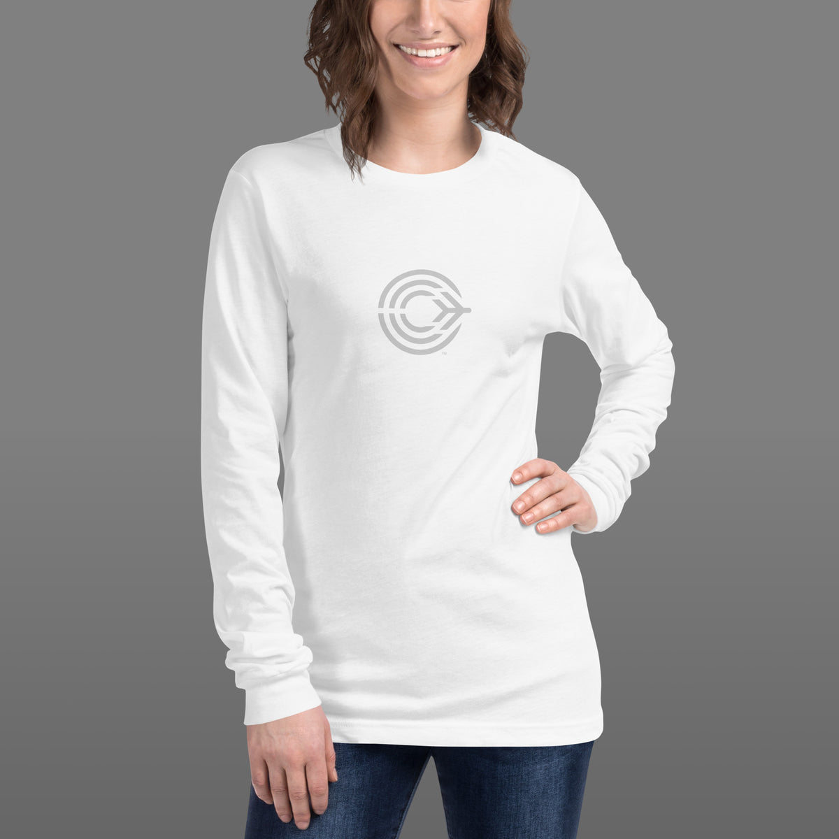 Flight Pattern Arctic White Long Sleeve T-shirt