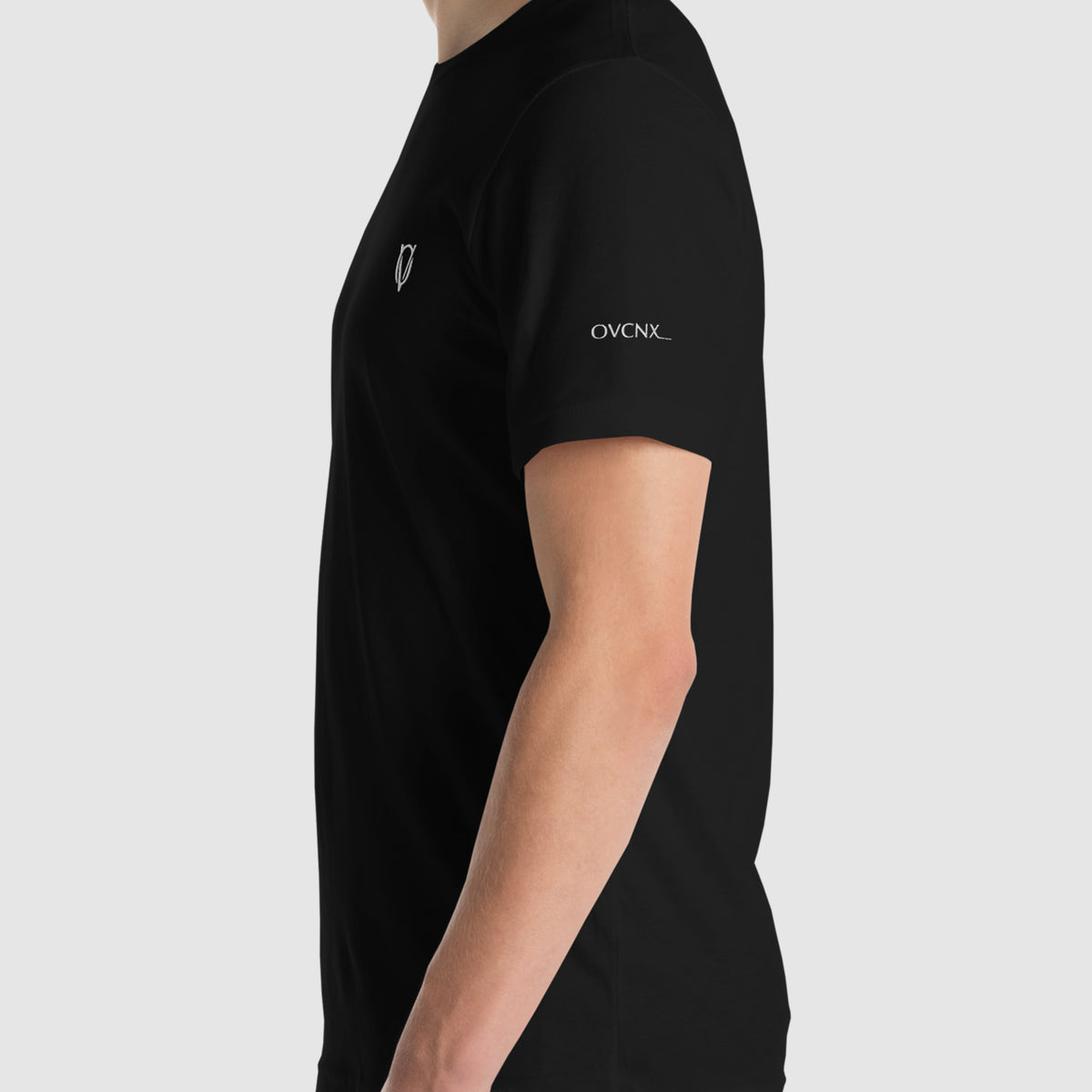 OV Insignia Embroidered Black T-shirt w/ White Logo