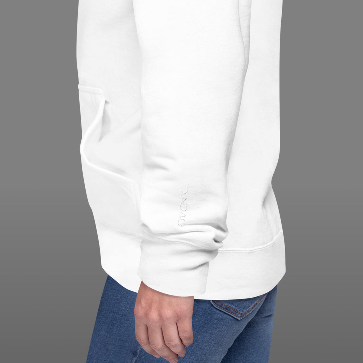 OV Insignia White Out Embroidered Hoodie w/ White Logo