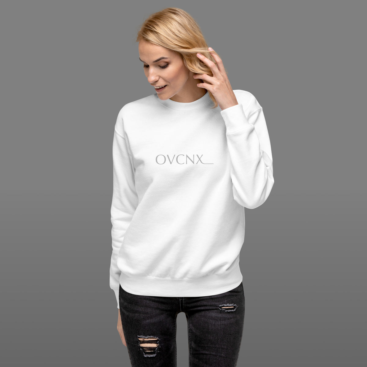 OVCNX Arctic White Premium Sweatshirt