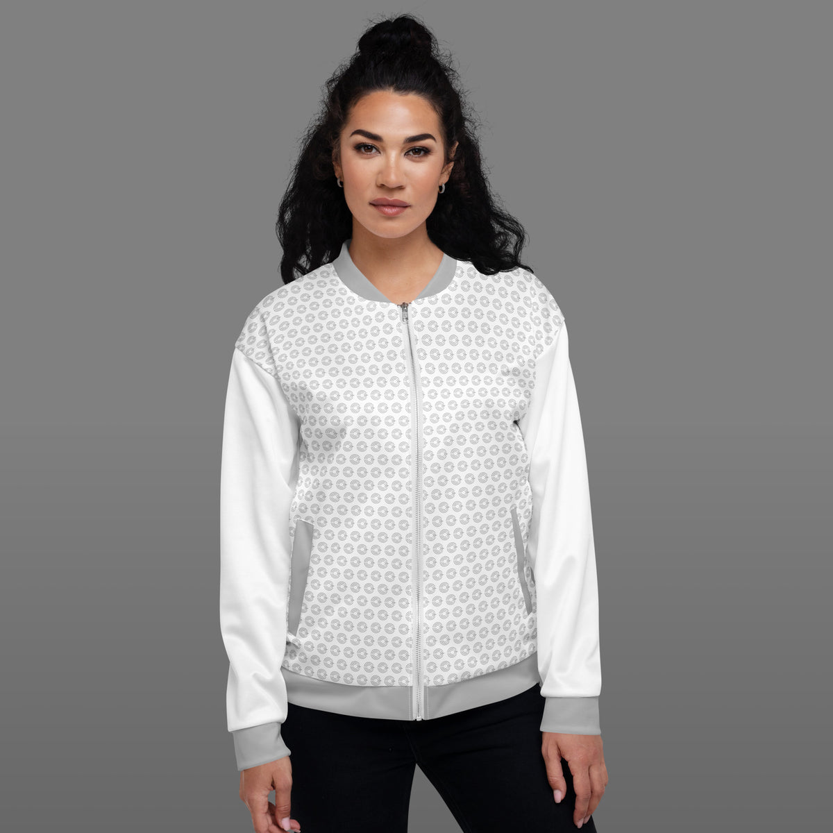 Flight Pattern Arctic White Bomber Jacket
