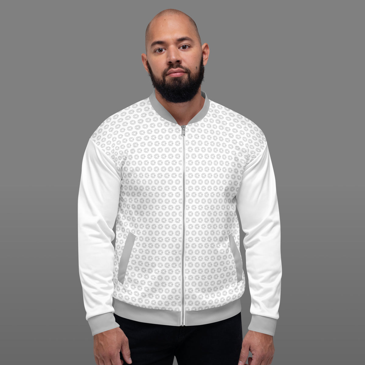 Flight Pattern Arctic White Bomber Jacket