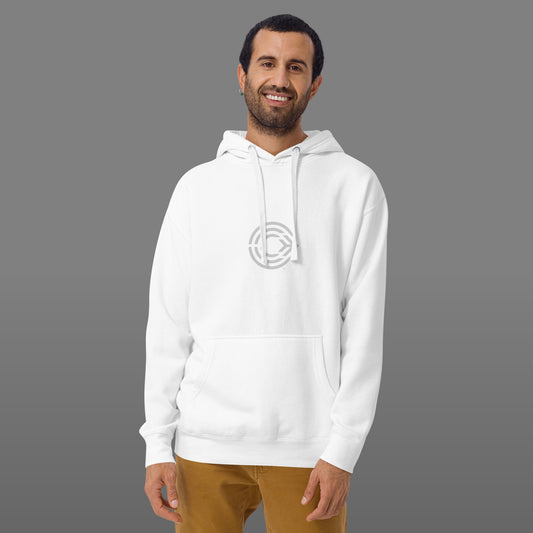 Flight Pattern Arctic White Premium Hoodie