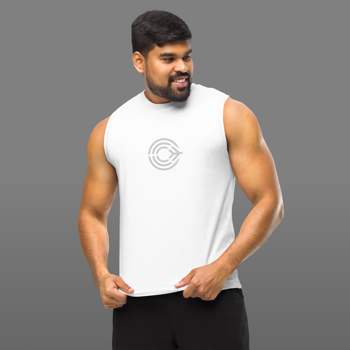 Flight Pattern Arctic White Muscle Shirt