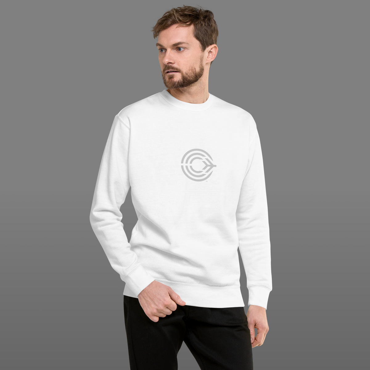 Flight Pattern Arctic White Premium Sweatshirt