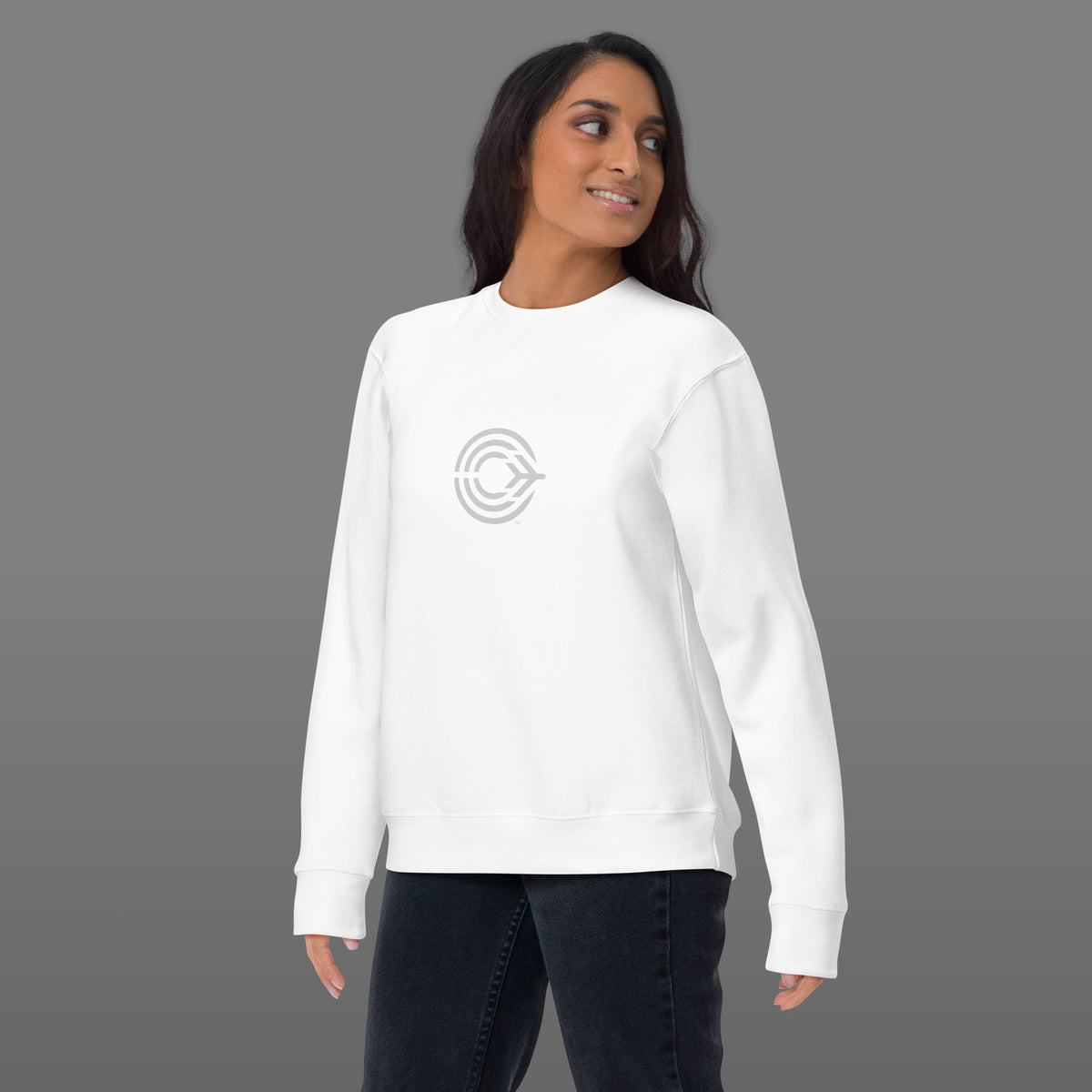 Flight Pattern Arctic White Premium Sweatshirt