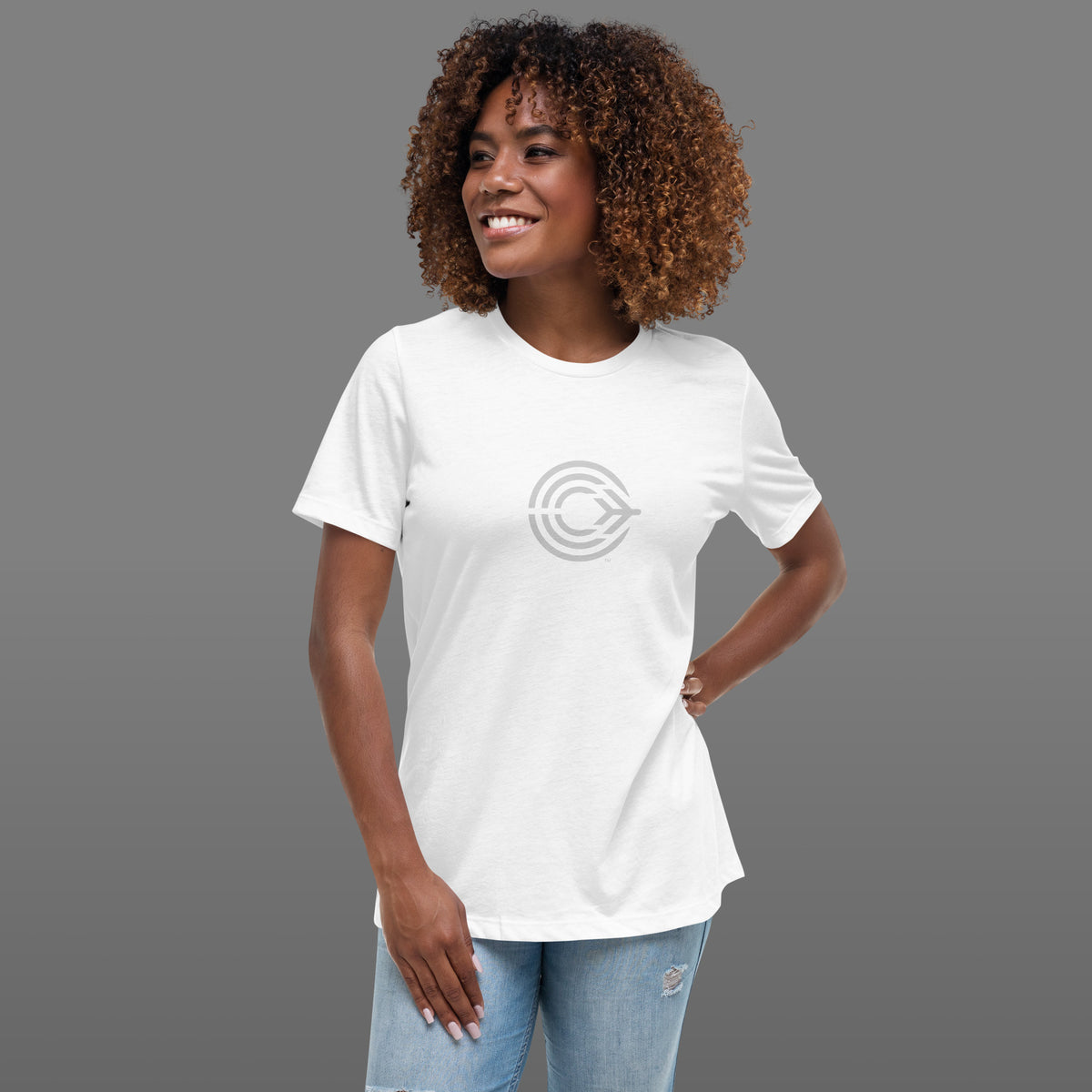 Flight Pattern Arctic White Relaxed Women's T-Shirt