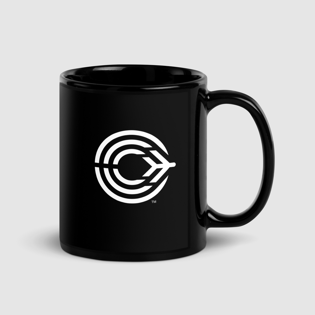 Flight Pattern Black Glossy Mug