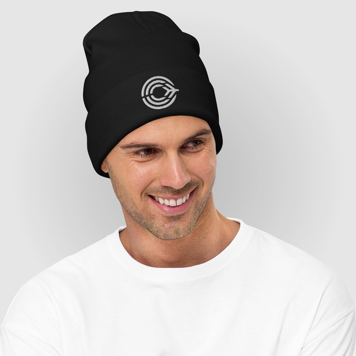 Flight Pattern Embroidered Beanie