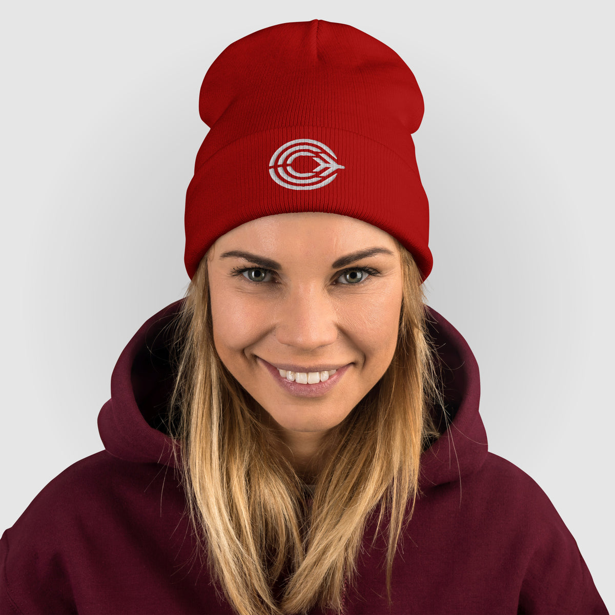 Flight Pattern Embroidered Beanie