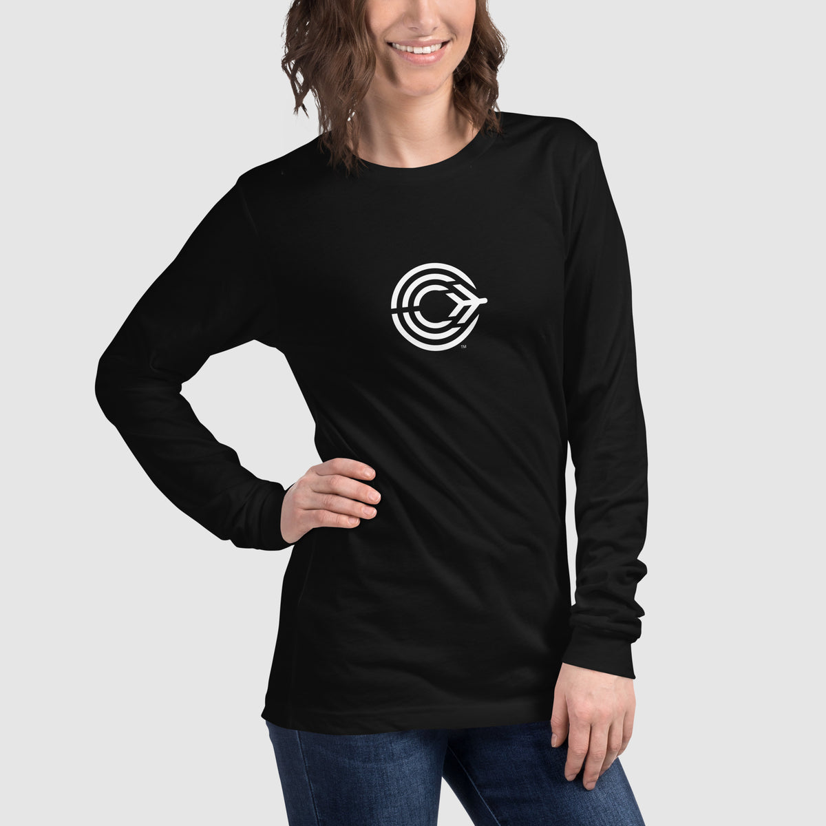 Flight Pattern Long Sleeve T-shirt for Women