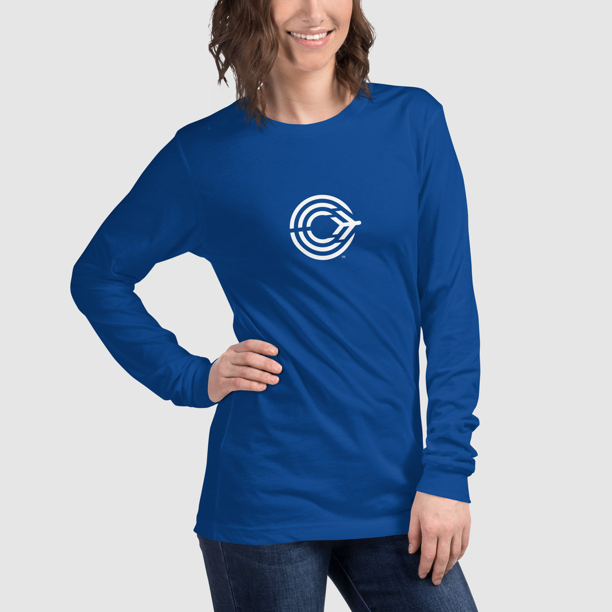 Flight Pattern Long Sleeve T-shirt for Women