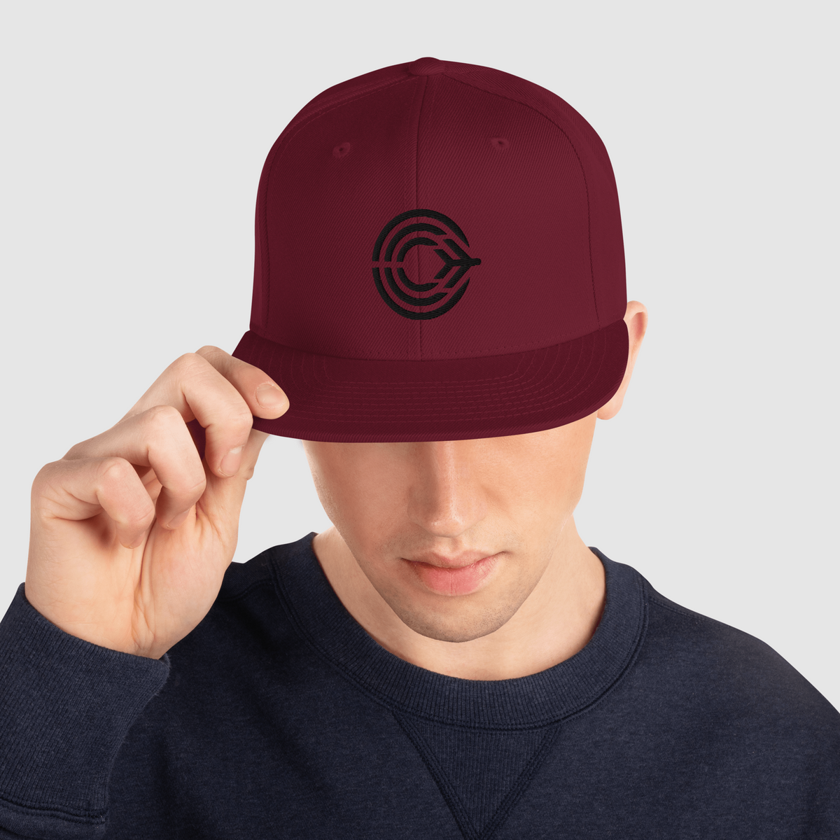 Flight Pattern Subdued Snapback Hat w/ Black Logo