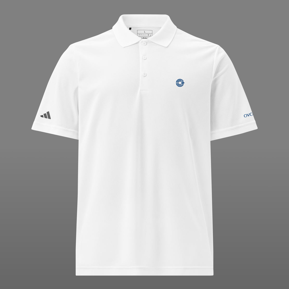 Flight Pattern White Adidas Sport Polo Shirt