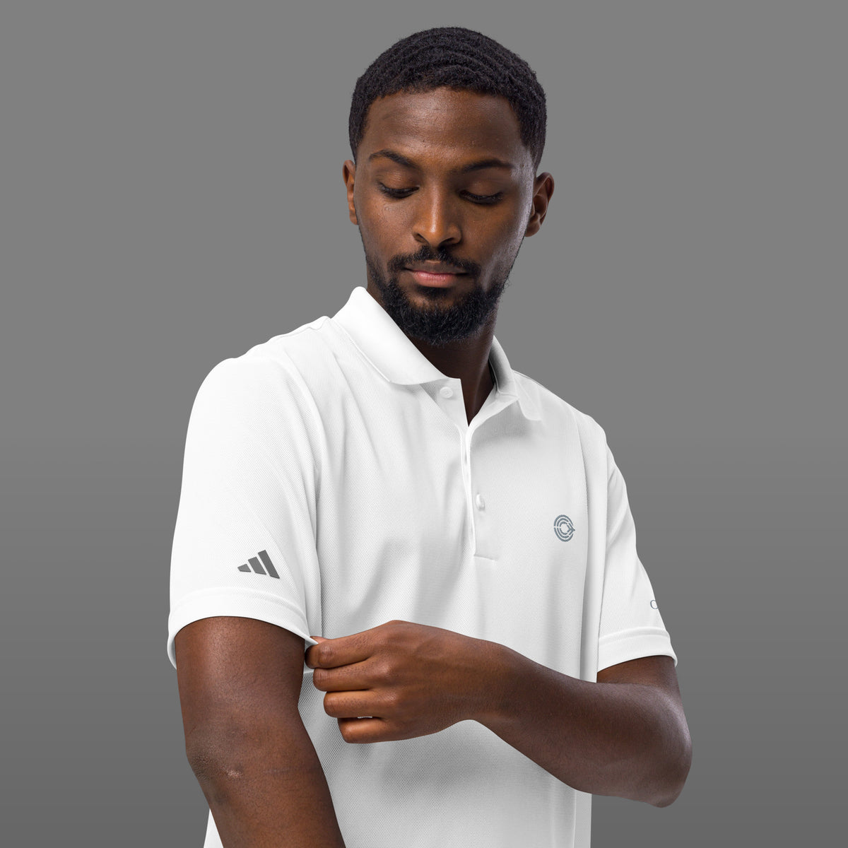 Flight Pattern Arctic White Adidas Sport Polo
