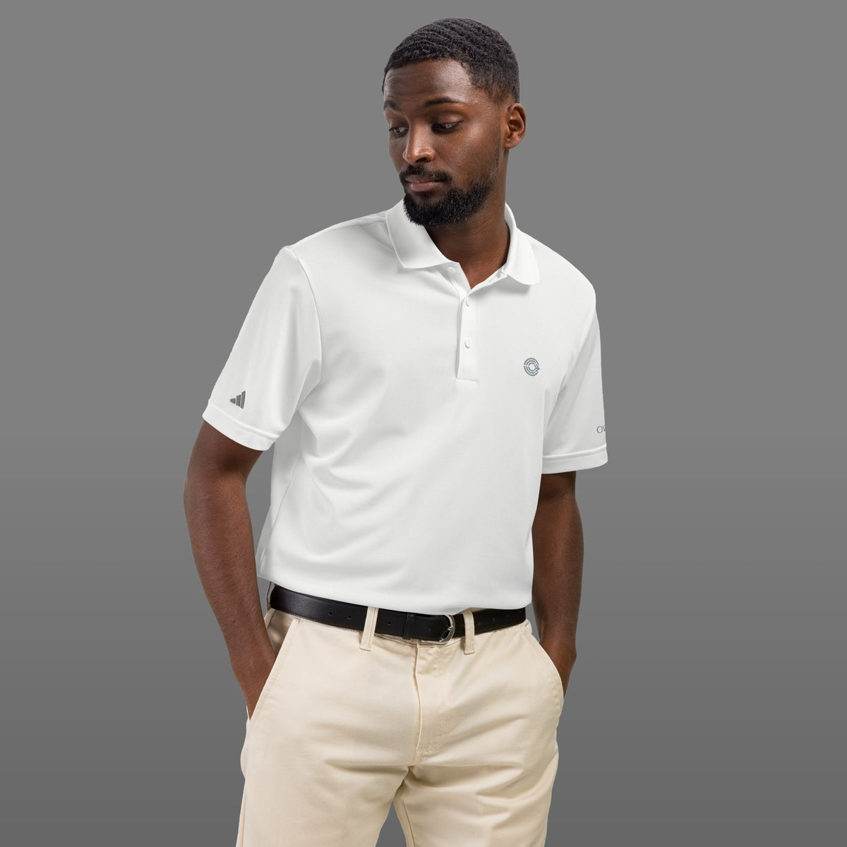 Flight Pattern Arctic White Adidas Sport Polo