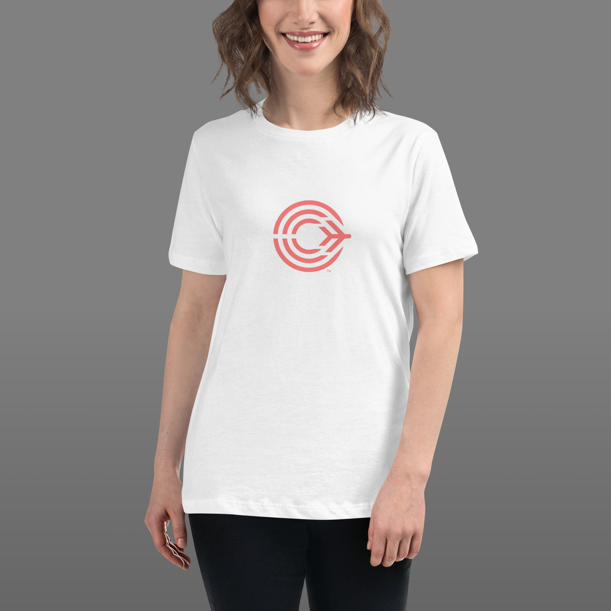 Flight Pattern White Relaxed Women's T-shirt