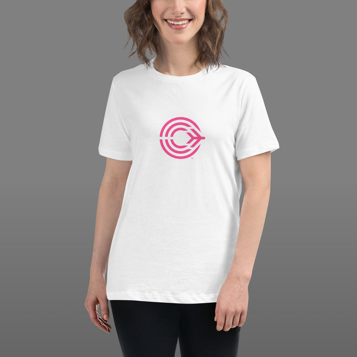 Flight Pattern White Relaxed Women's T-shirt
