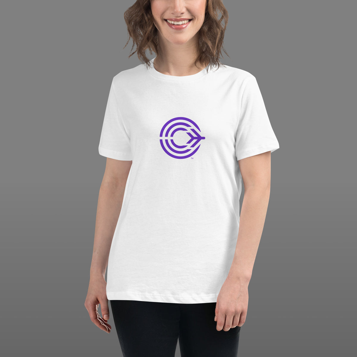 Flight Pattern White Relaxed Women's T-shirt