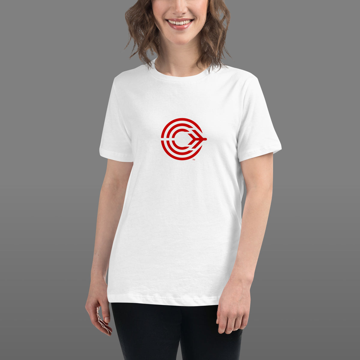 Flight Pattern White Relaxed Women's T-shirt