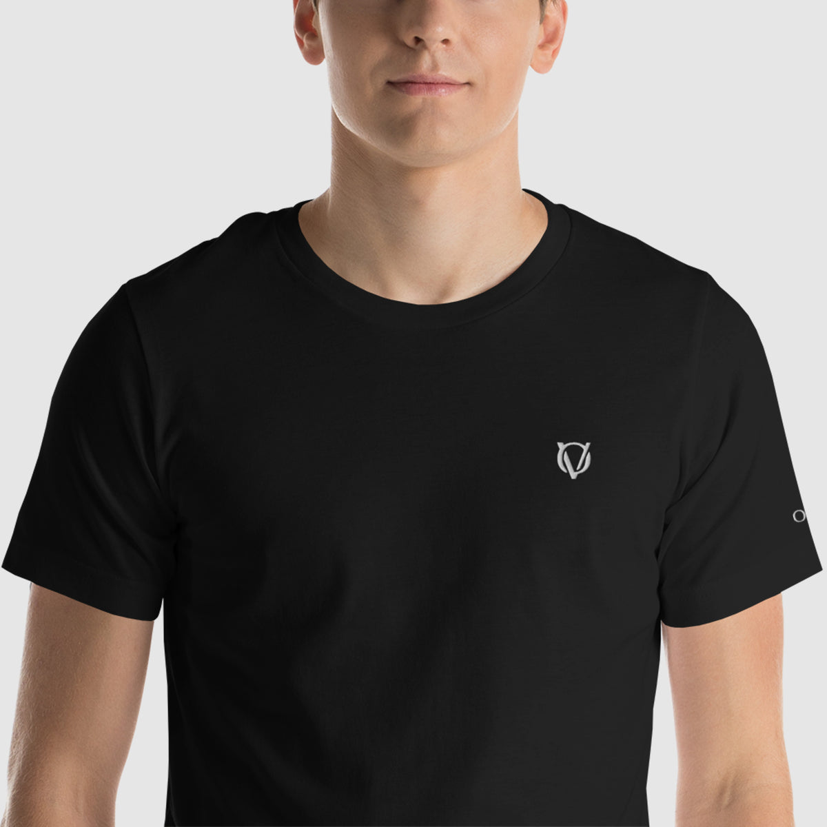 OV Insignia Embroidered Black T-shirt w/ White Logo