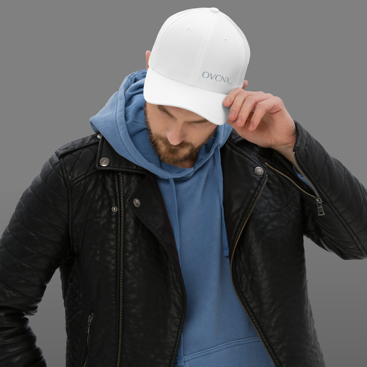 OVCNX Arctic White Structured Twill Flexfit Cap