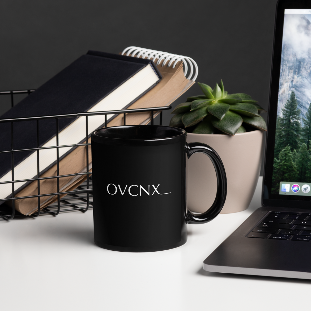 OVCNX Black Glossy Mug
