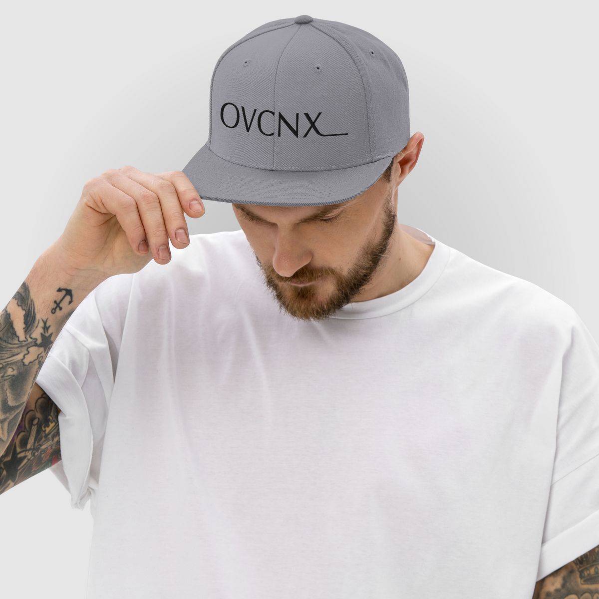 OVCNX Subdued Snapback Hat w/ Black Logo