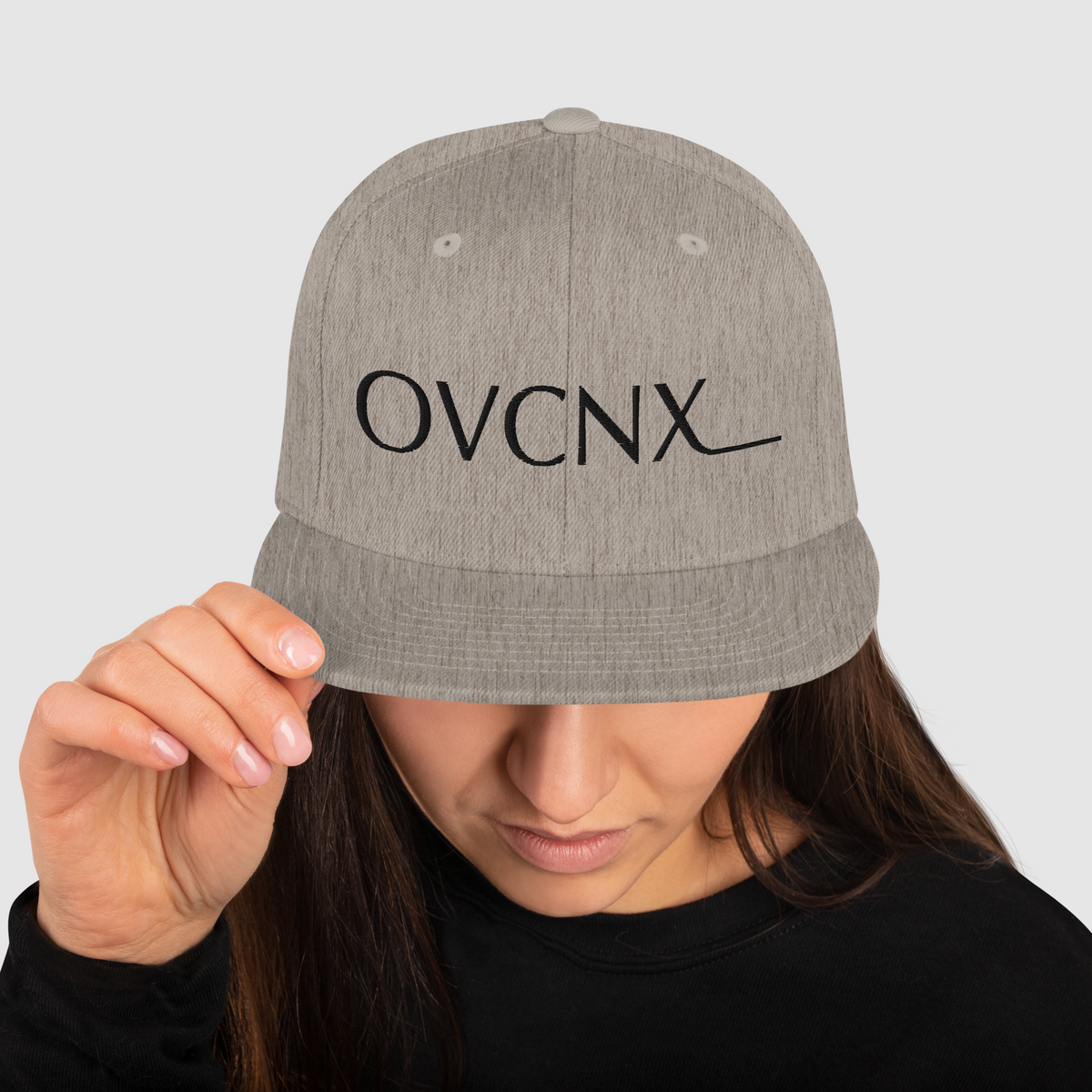 OVCNX Subdued Snapback Hat w/ Black Logo