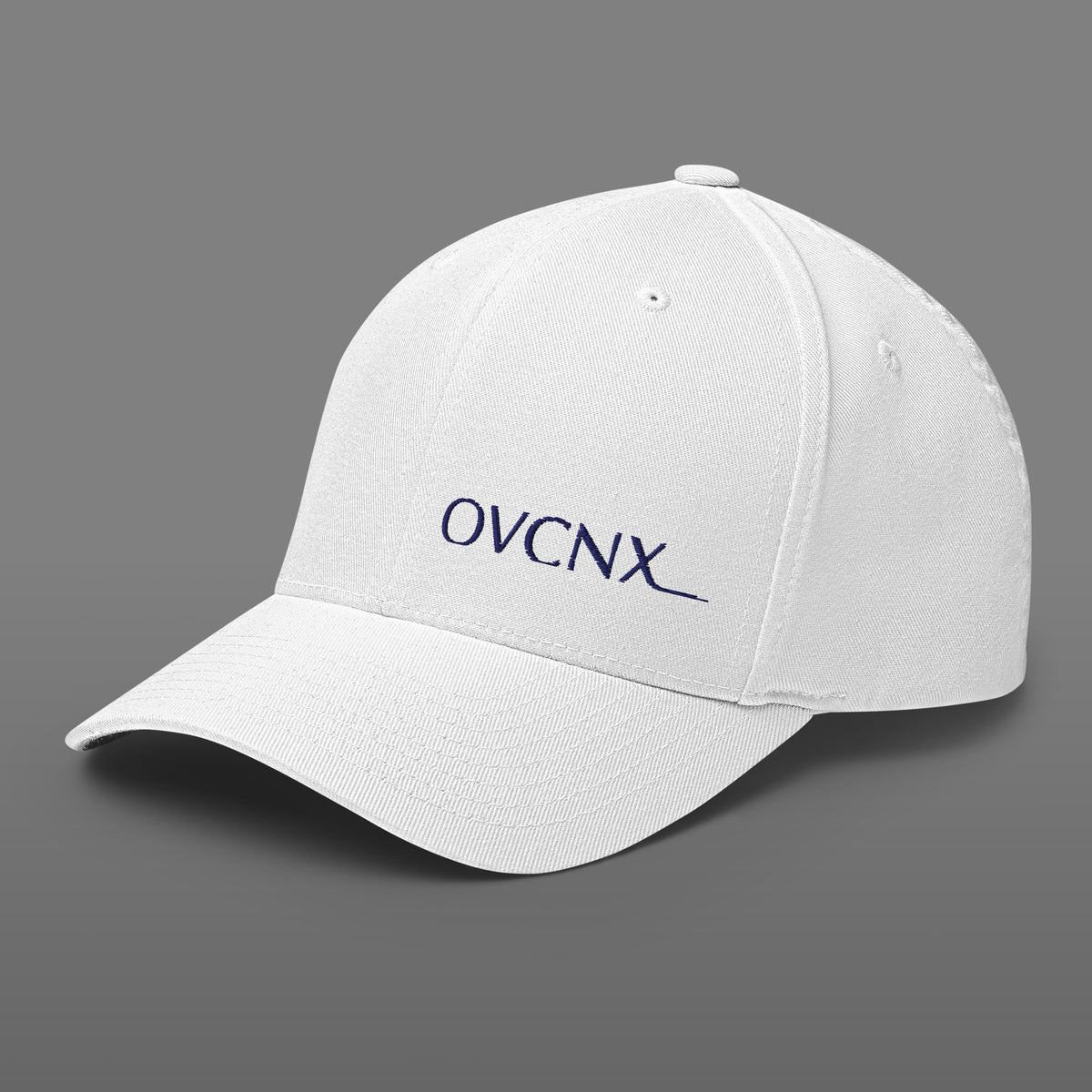 OVCNX White Structured Twill Flexfit Cap