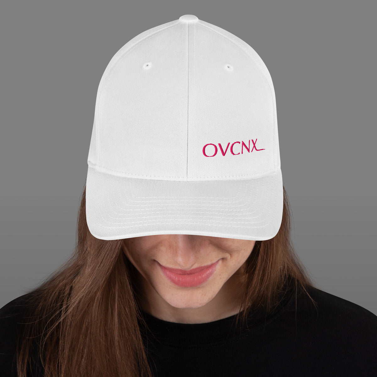 OVCNX White Structured Twill Flexfit Cap