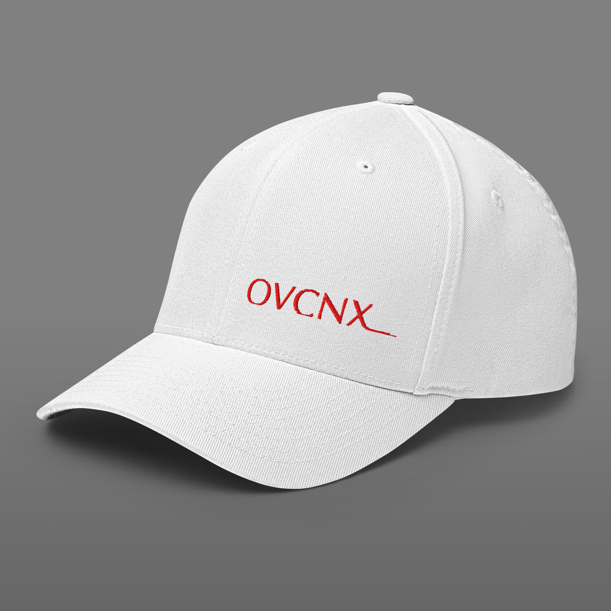 OVCNX White Structured Twill Flexfit Cap