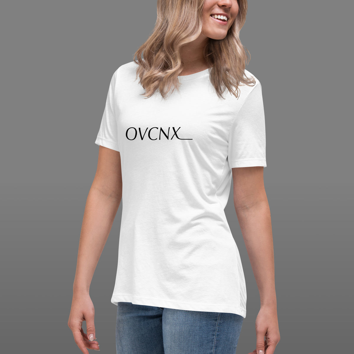 OVCNX Women's White Relaxed T-Shirt