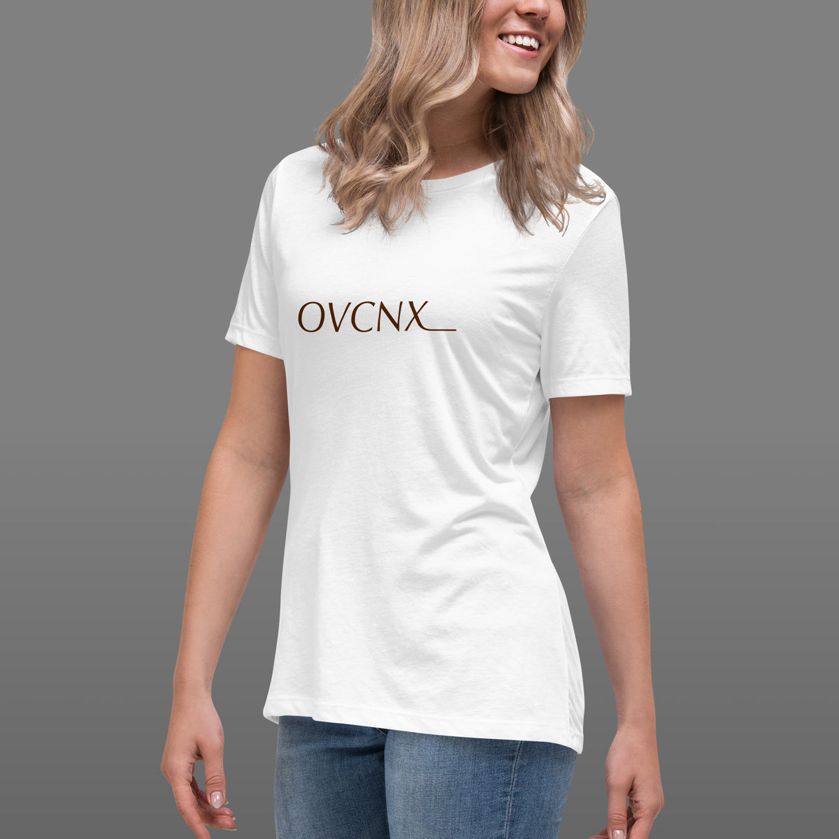 OVCNX Women's White Relaxed T-Shirt