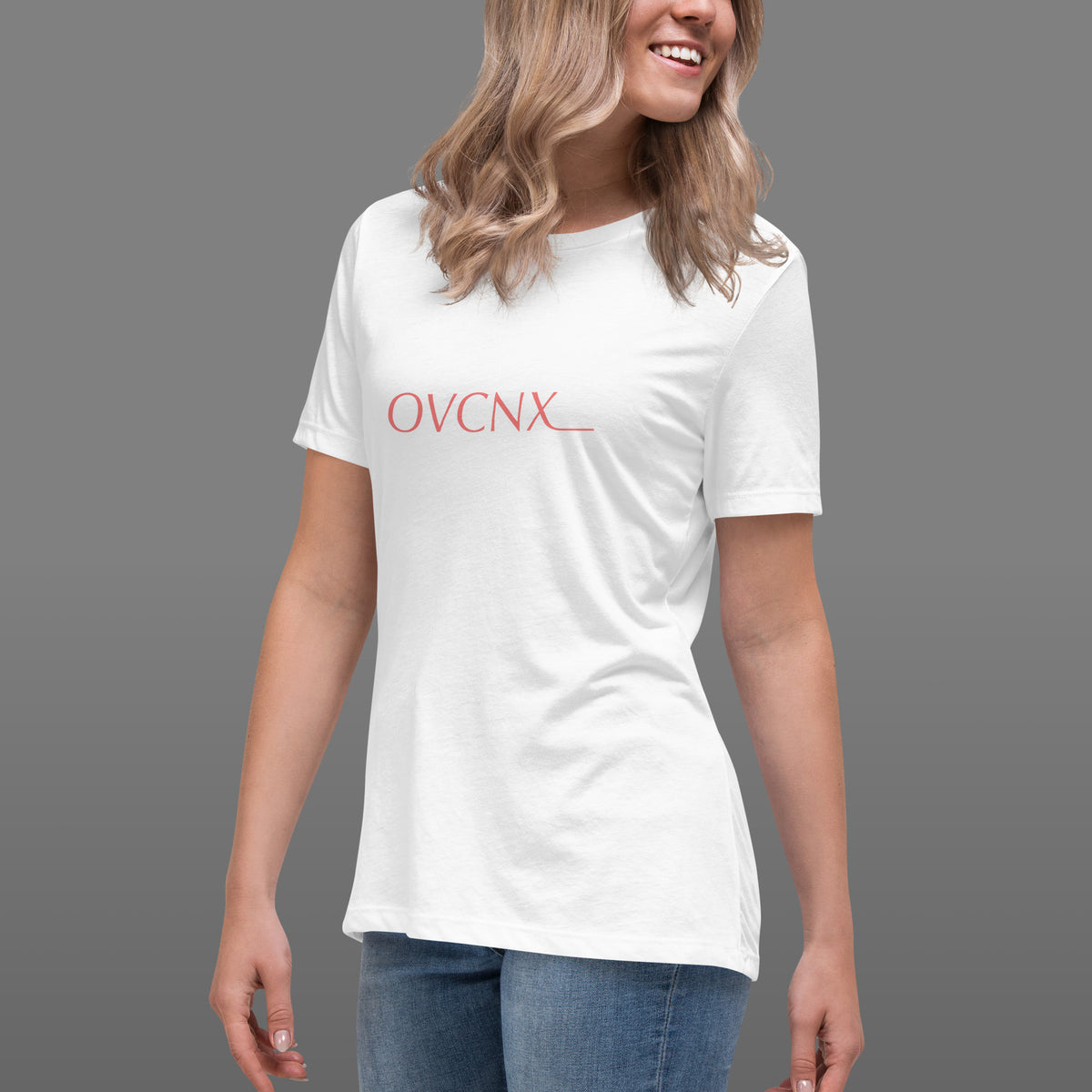 OVCNX Women's White Relaxed T-Shirt