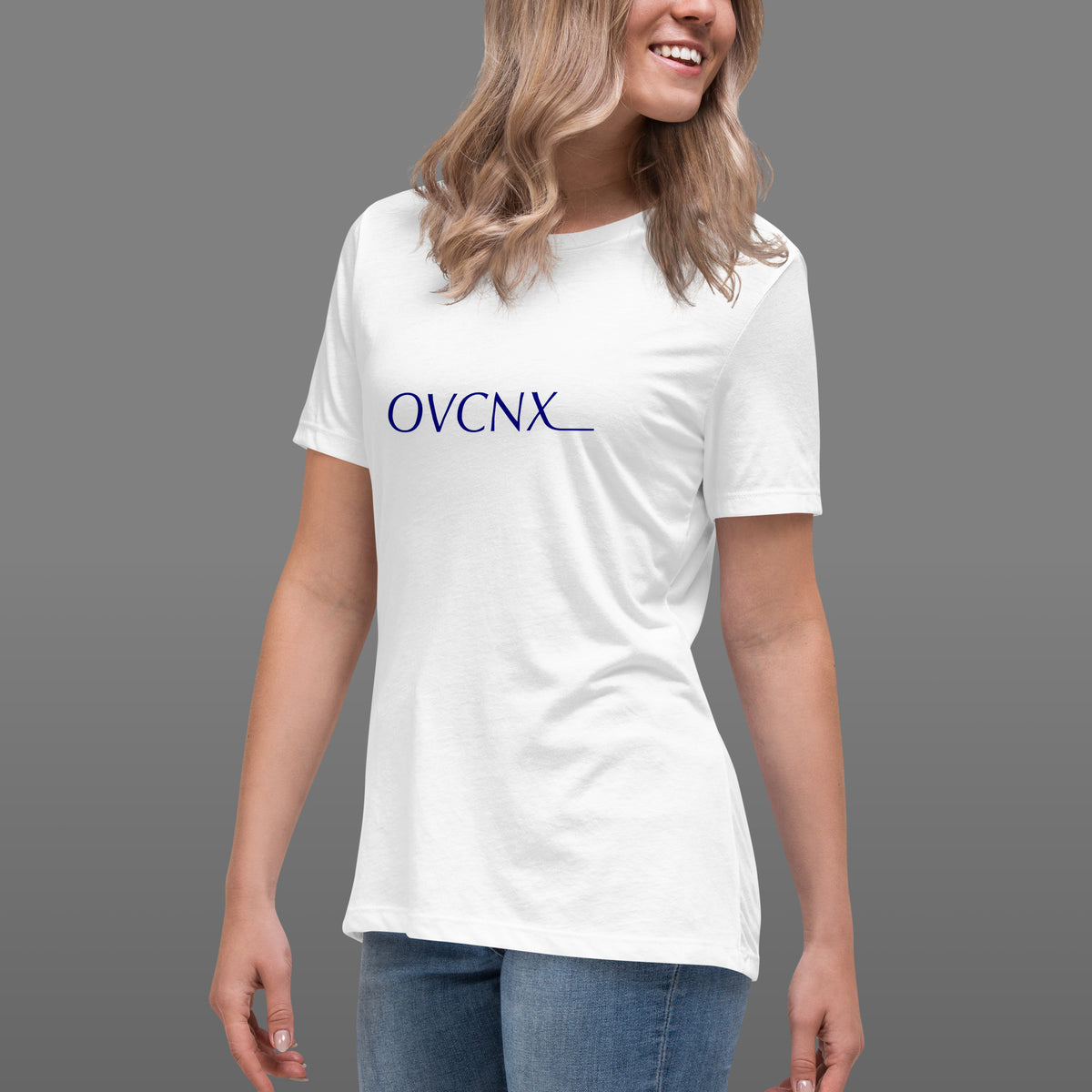 OVCNX Women's White Relaxed T-Shirt