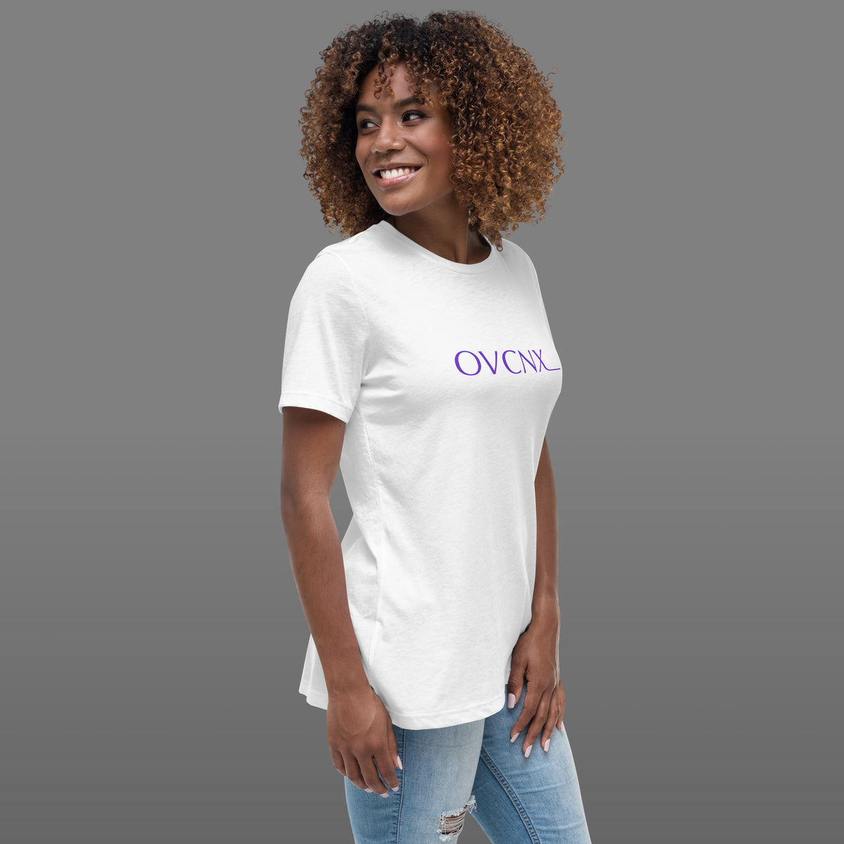 OVCNX Women's White Relaxed T-Shirt