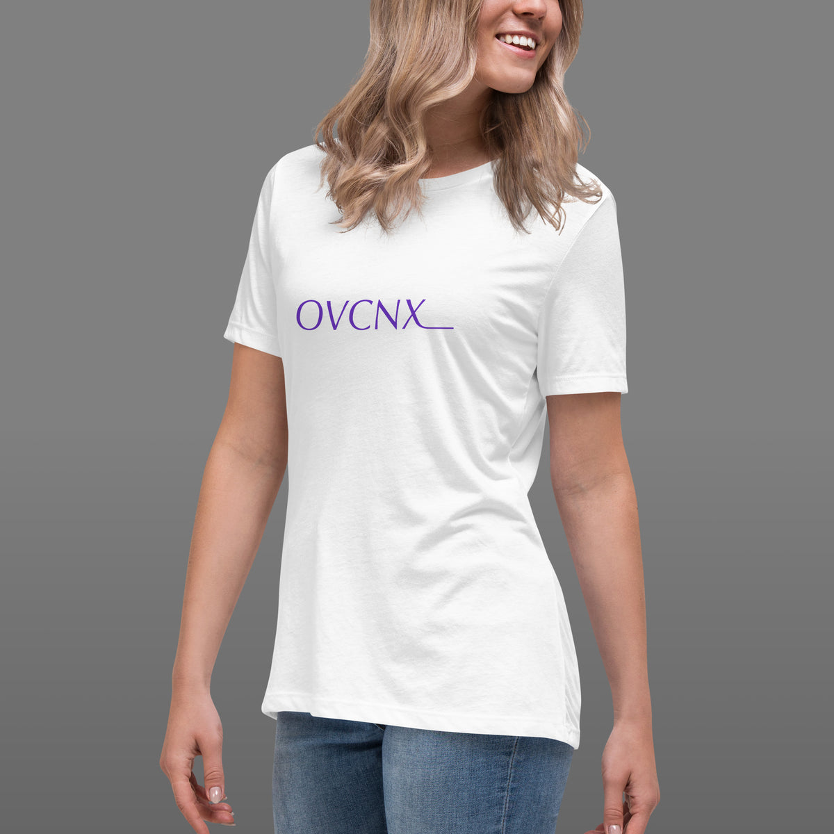OVCNX Women's White Relaxed T-Shirt