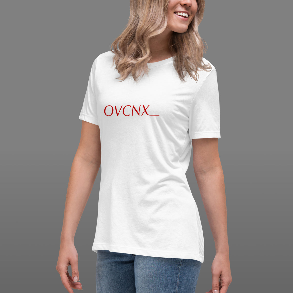 OVCNX Women's White Relaxed T-Shirt