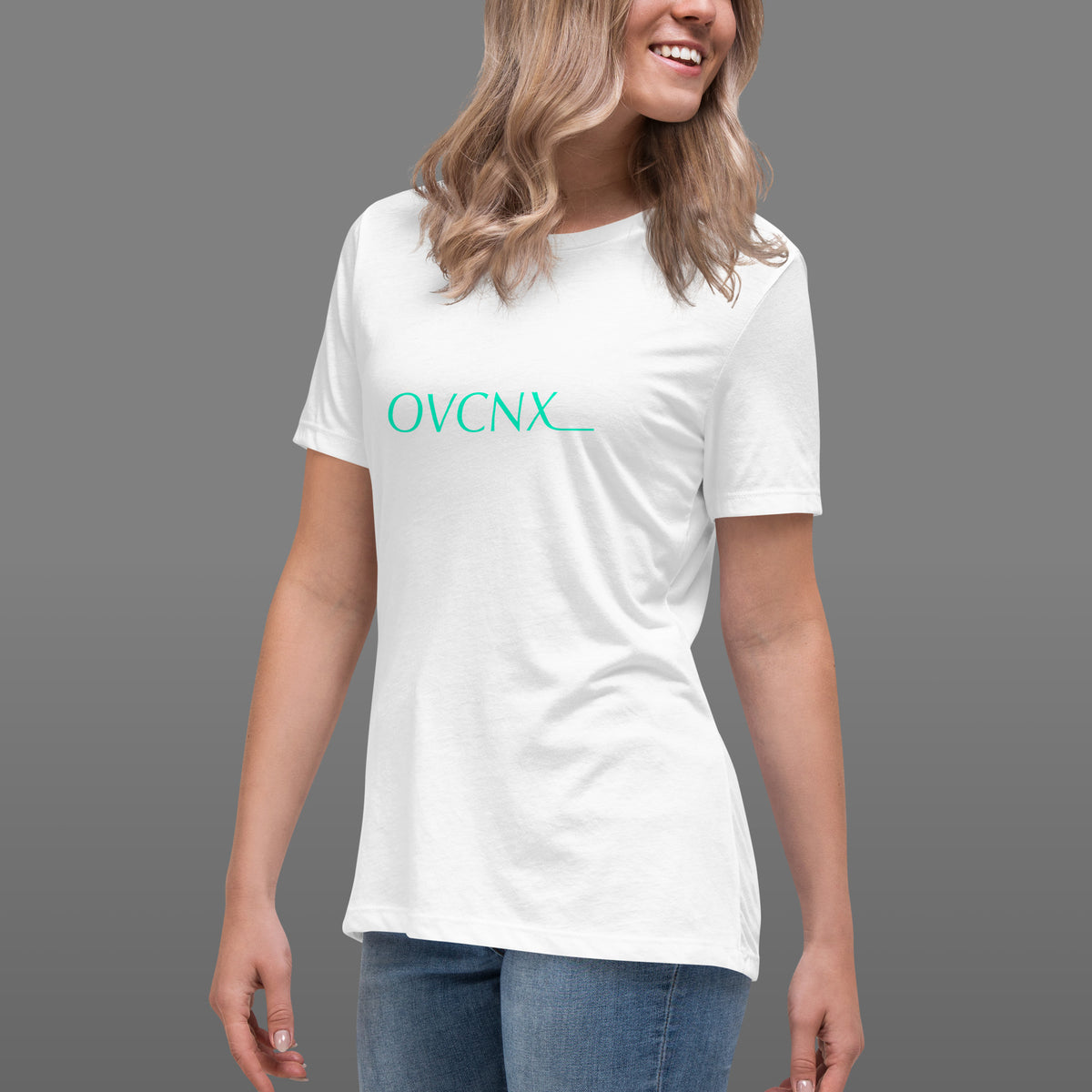 OVCNX Women's White Relaxed T-Shirt